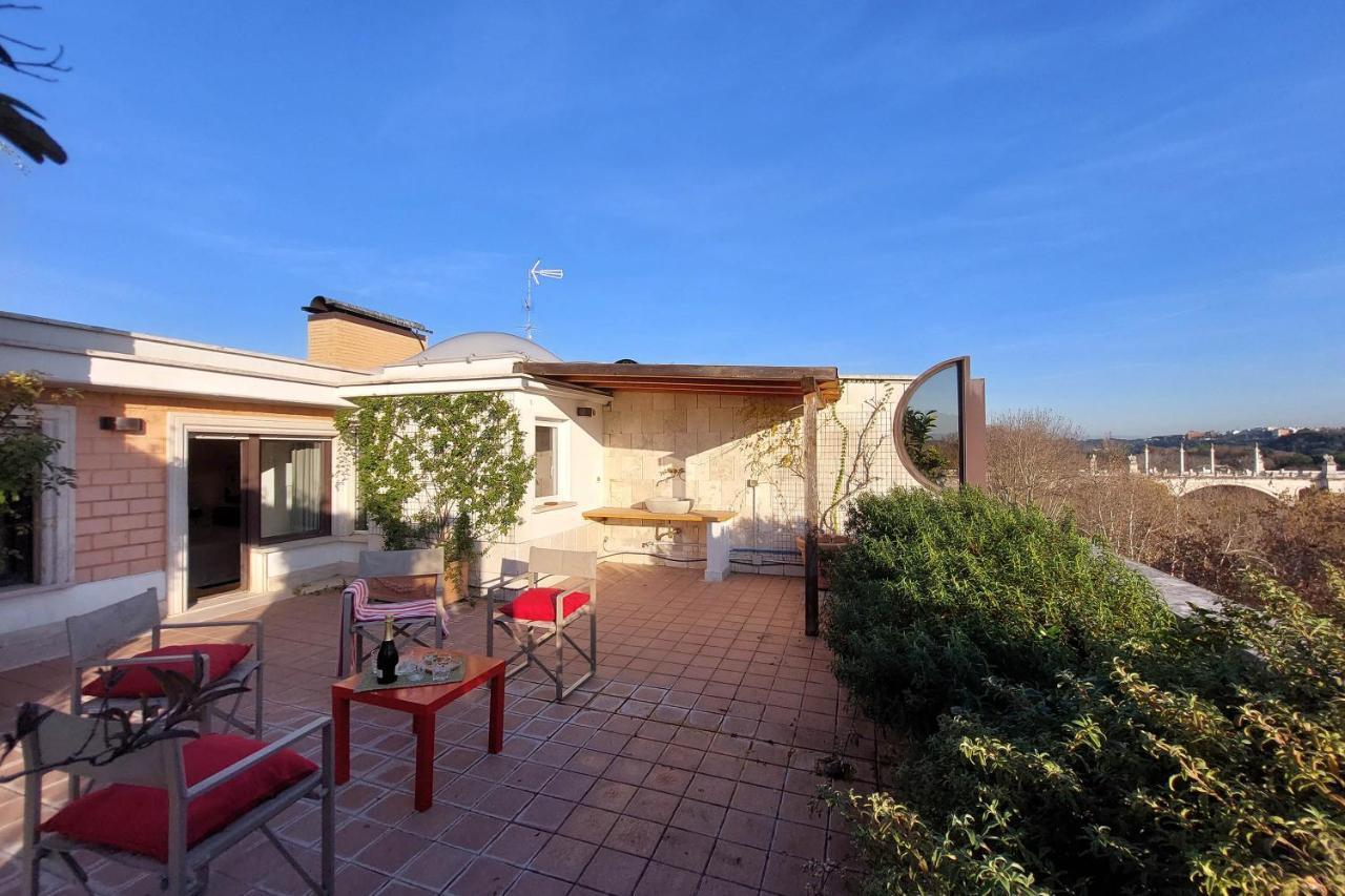 Apartamento Beautiful Loft In Ponte Milvio With Terrace Roma Exterior foto