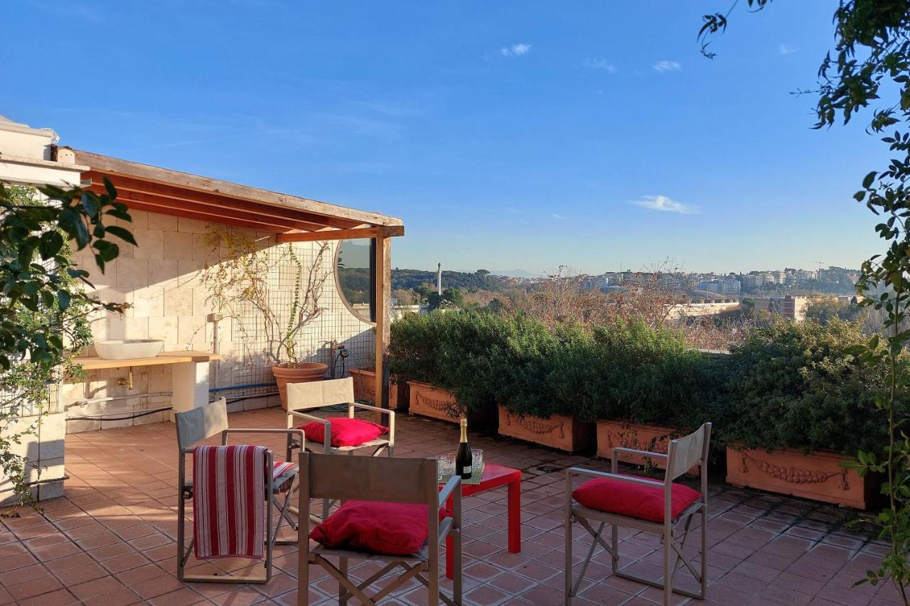 Apartamento Beautiful Loft In Ponte Milvio With Terrace Roma Exterior foto